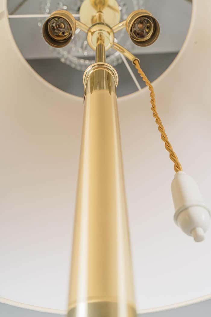 Pair Of Large J.T. Kalmar Floor Lamps ''Helios'' Mod. 2035, Brass 1960s photo 6834.0