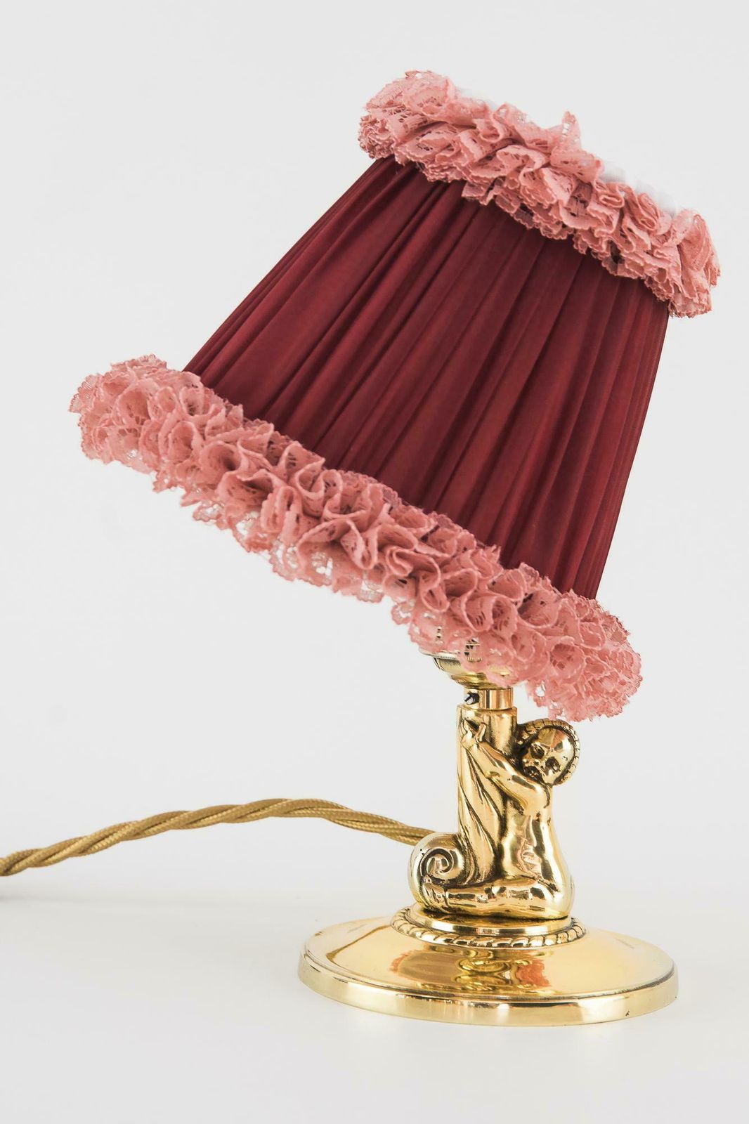 2 Art Deco Table Lamps With Shades, Vienna, Circa 1920s photo vinterior