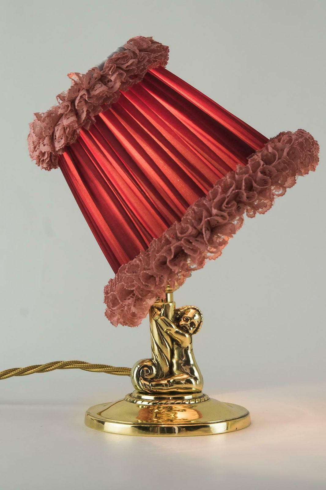 Lighting 2 Art Deco Table Lamps With Shades, Vienna, Circa 1920s photo