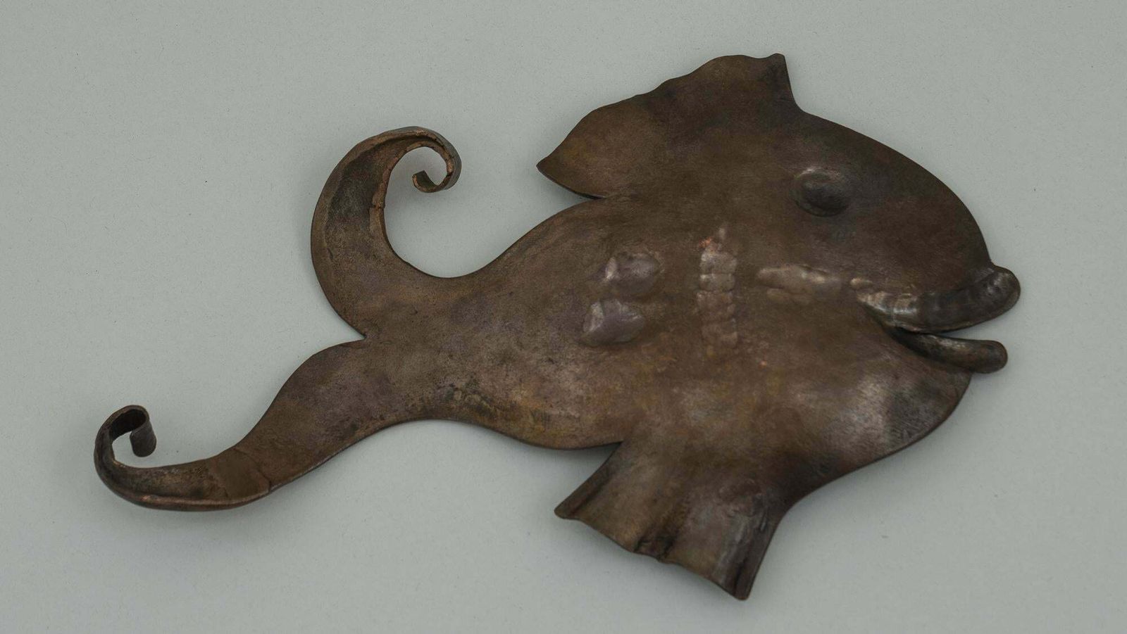 photo for sale Forged Iron Ashtray In Shape Of A Fish, Vienna, Circa 1960s