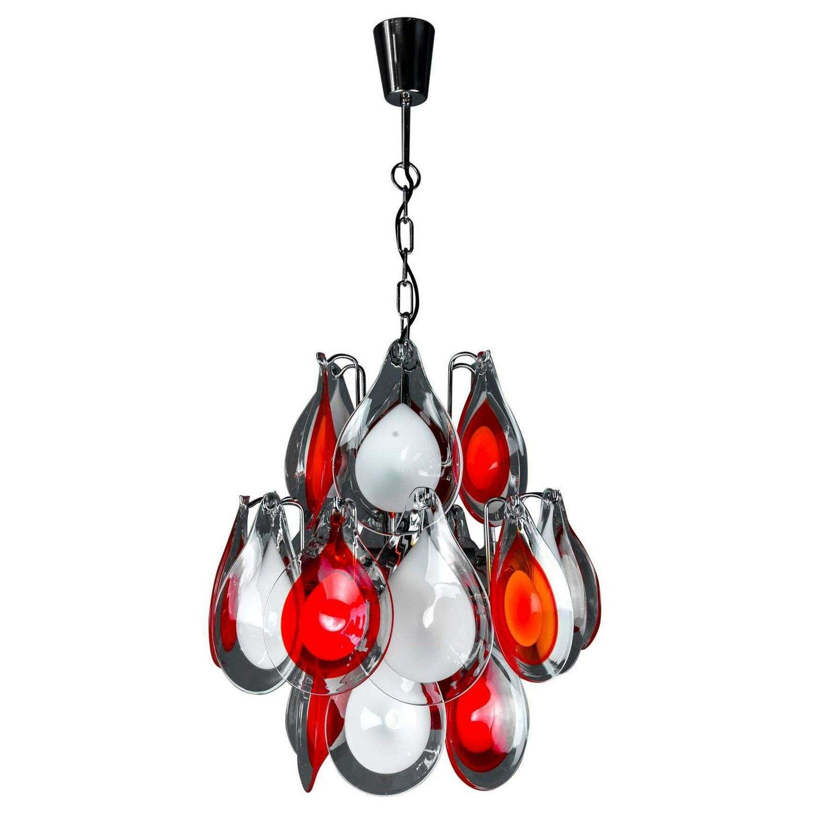 Glass Chandelier, 2000s, Style Of Gino Vistosi
