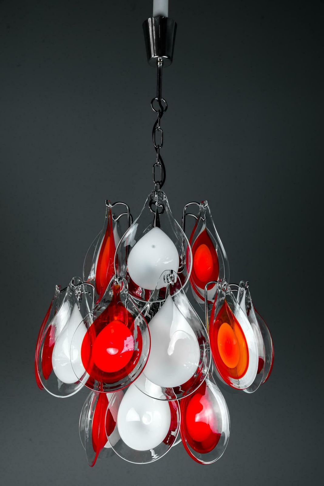 Glass Chandelier, 2000s, Style Of Gino Vistosi photo vinterior