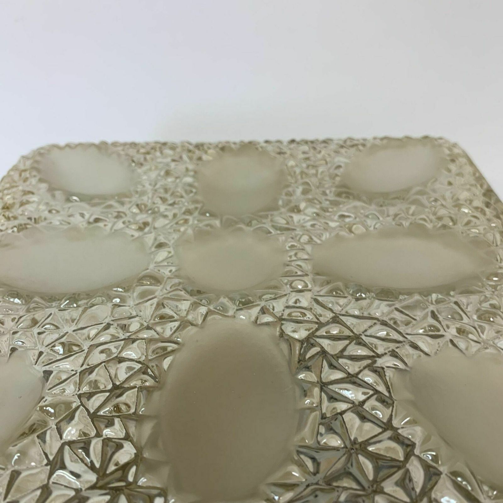 Mid Century Design Glazen Plafond  / Wandlamp, Jaren 1970 photo vintage