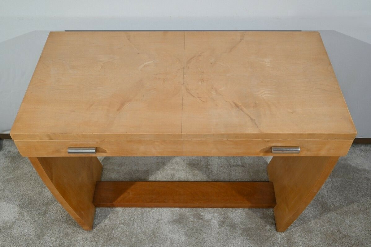 Console Or Small Desk In Sycamore Art Deco 1940 photo Furniture