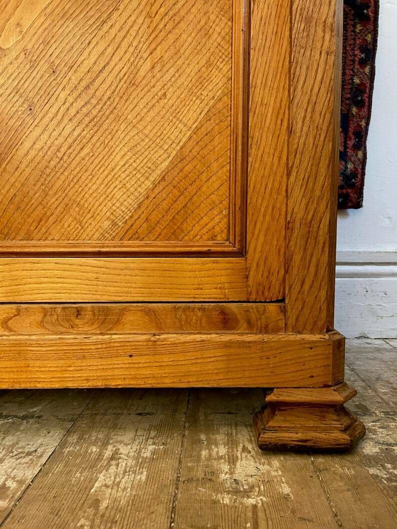 Antique Belgian Chestnut Sideboard W/ Original Fittings & Gallery photo for sale