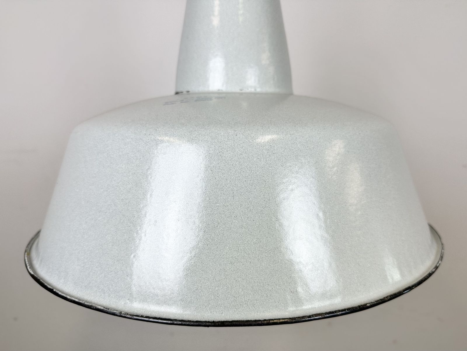 photo furniture Large Industrial Grey Enamel Factory Pendant Lamp From Zaos, 1960s, 8x