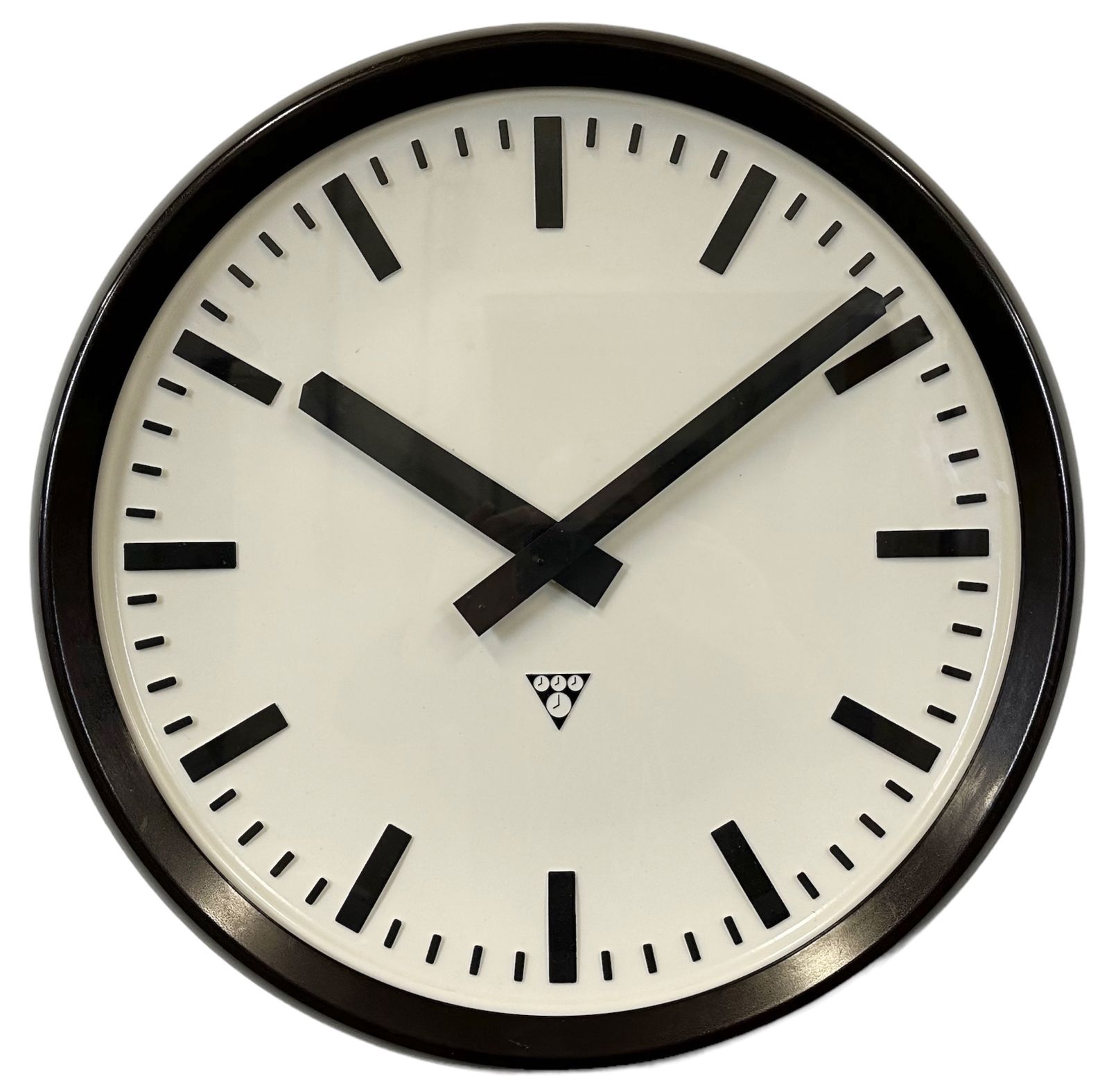Large Industrial Bakelite Factory Wall Clock From Pragotron, 1960s