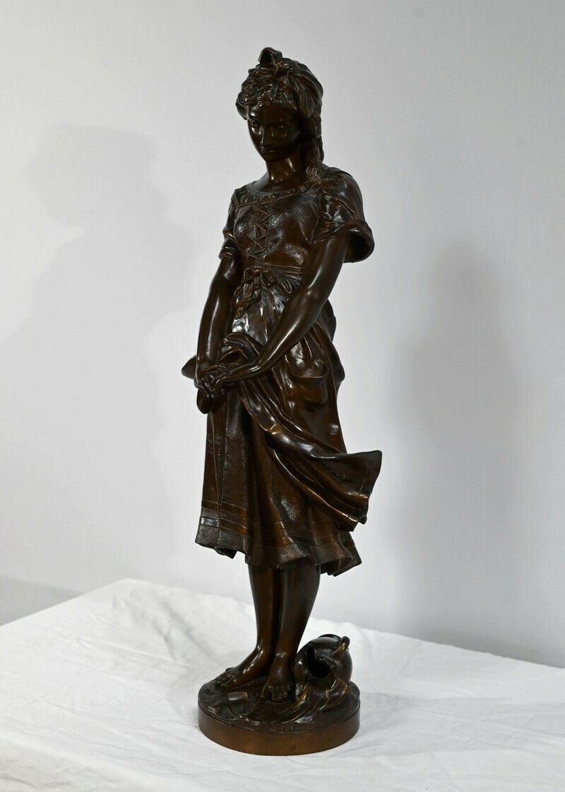 Bronze The Young Girl With A Broken Pitcher Signed Jb.Germain  Late 19th Century photo Art