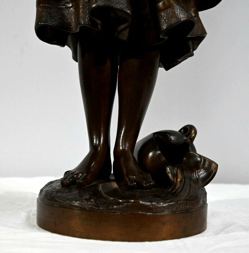 3553.5 Bronze The Young Girl With A Broken Pitcher Signed Jb.Germain  Late 19th Century photo