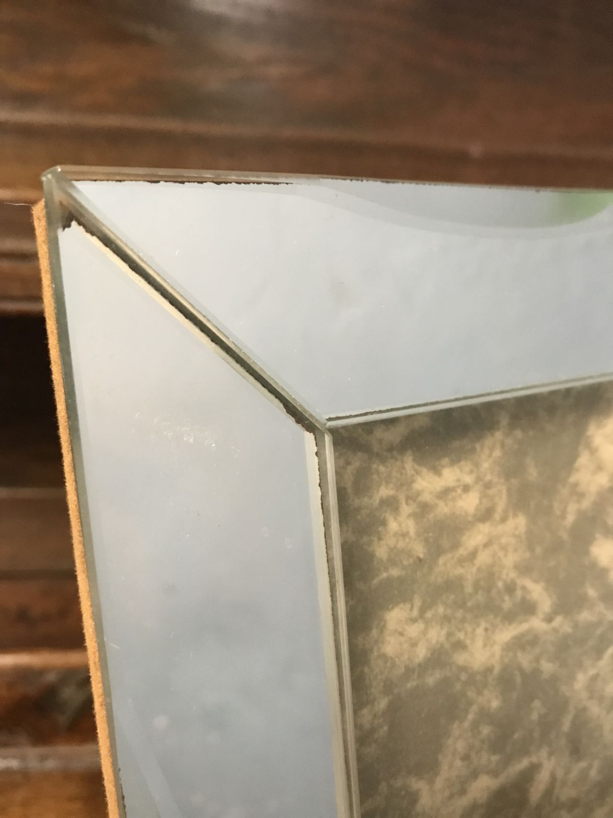 Art Deco French Mirrored Picture Frame photo vintage