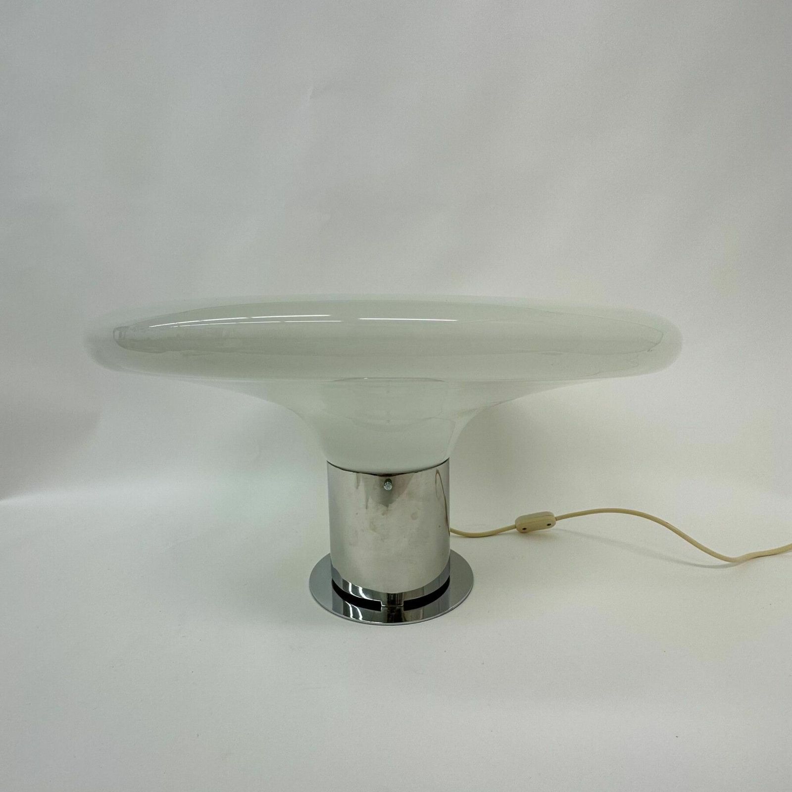photo buy Grote Glazen Tafellamp – Ufo Space Age Italiaans Design, Jaren 1970