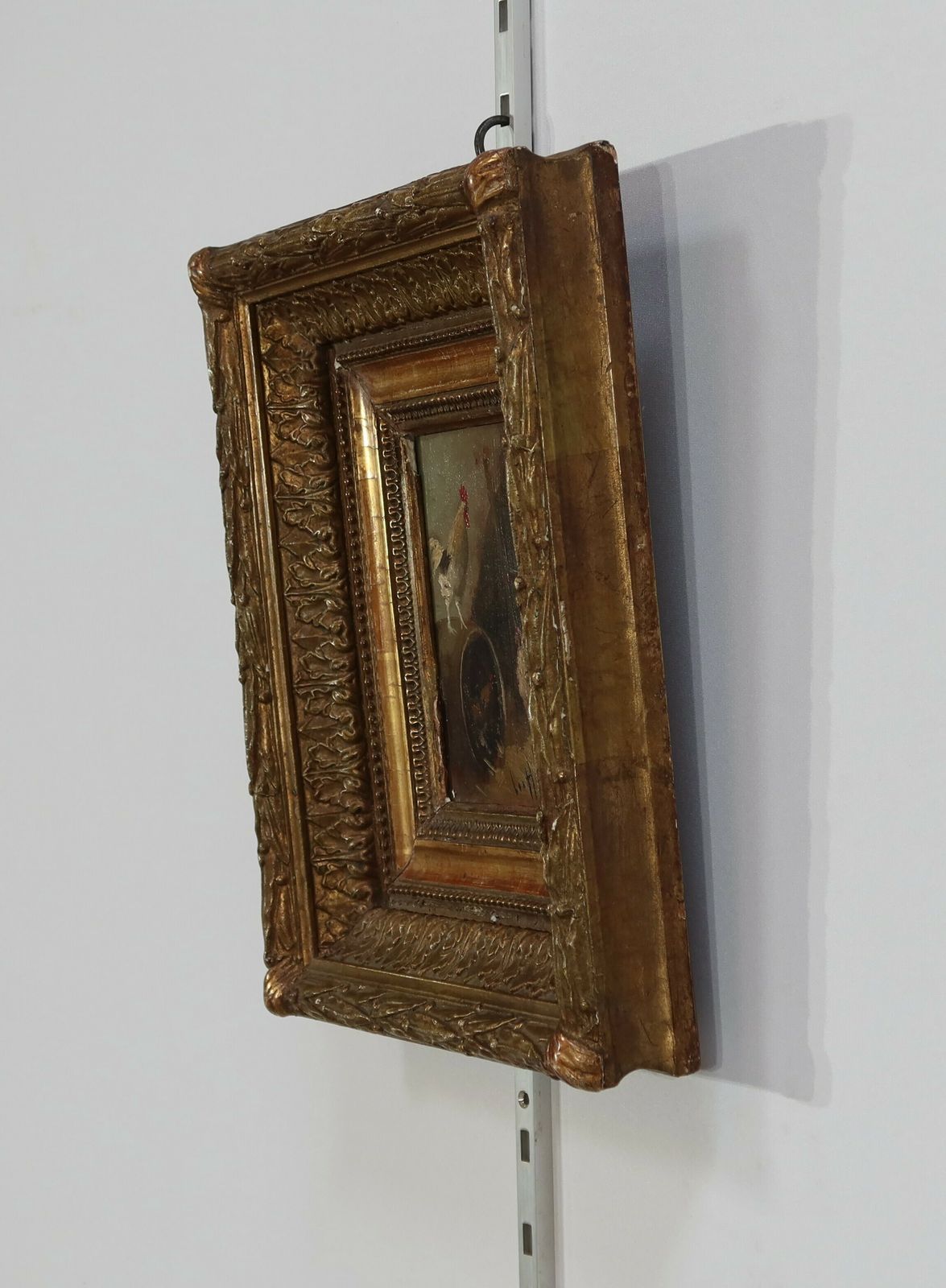 Painting "Le Poulailler", French School Of The 19th Century photo for sale