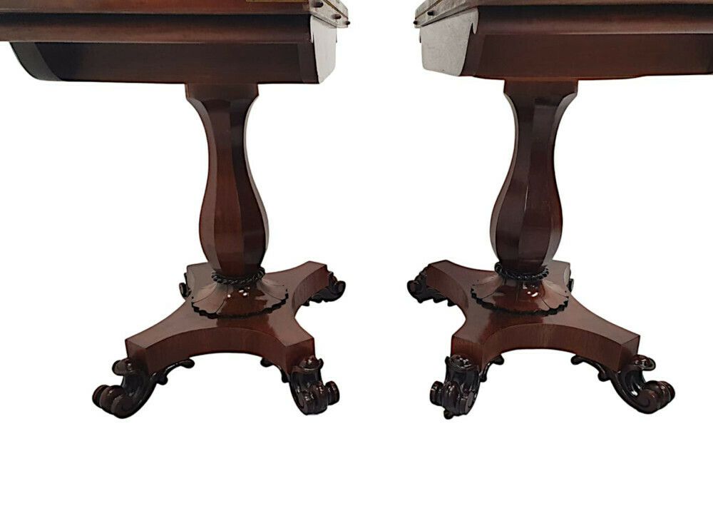 photo furniture A Very Rare Pair Of 19th Century William IV Card Tables