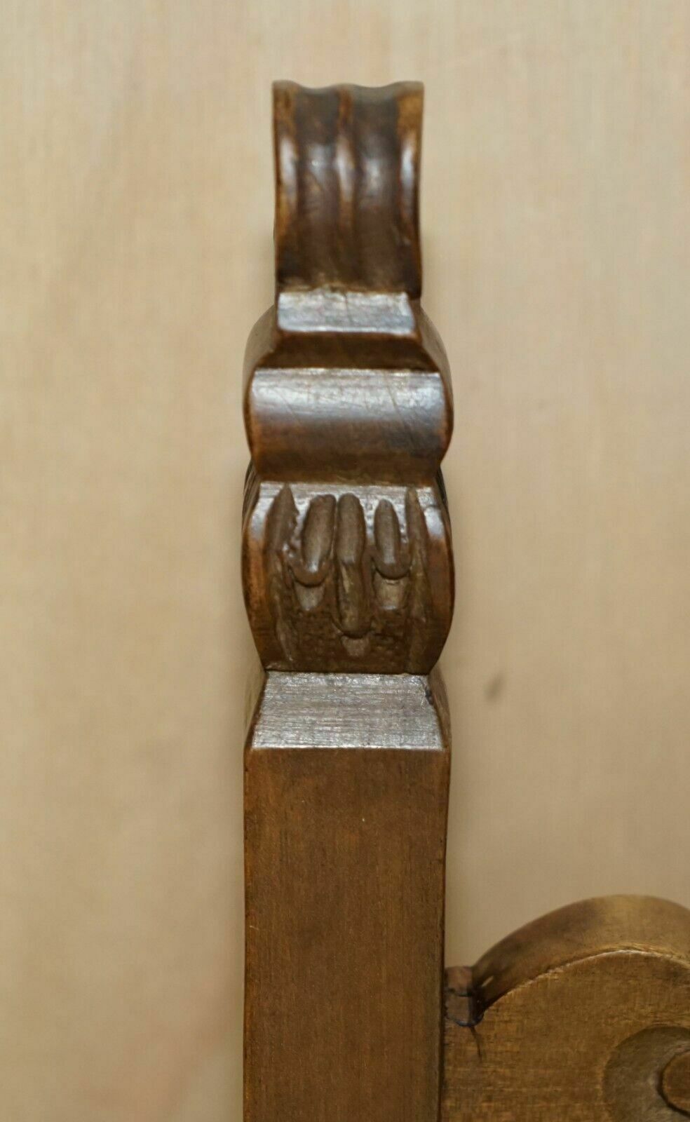 Eight Fine Walnut Circa 1900 Ornately Hand Carved Dutch Rush Seat Dining Chairs photo 2850.0