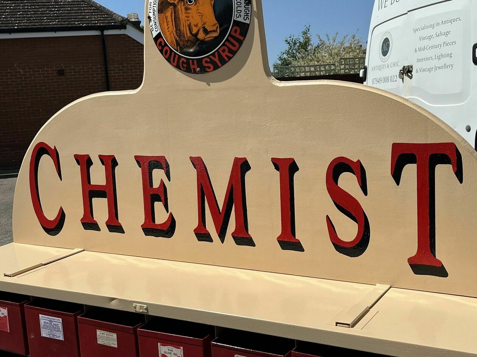 Chemists Set Of Drawers, Huge In Size, Lots Of Storage. 40 Deep Metal Drawers photo Furniture