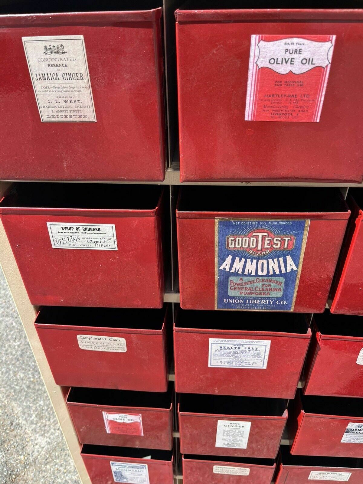 photo for sale Chemists Set Of Drawers, Huge In Size, Lots Of Storage. 40 Deep Metal Drawers