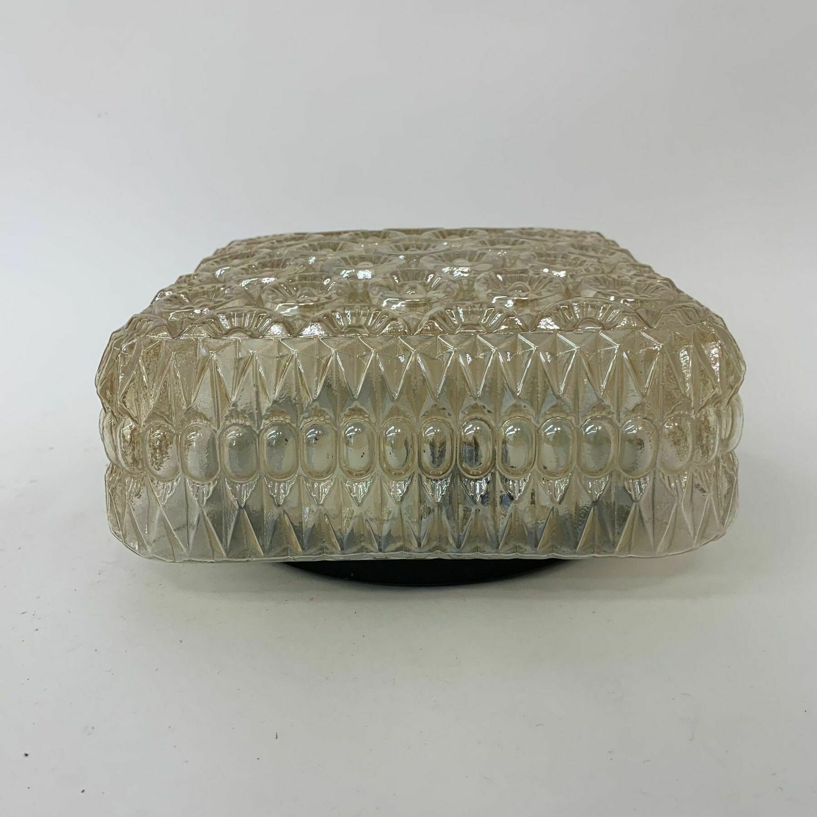 Mid Century Design Glazen Plafond  / Wandlamp, Jaren 1970 photo for sale