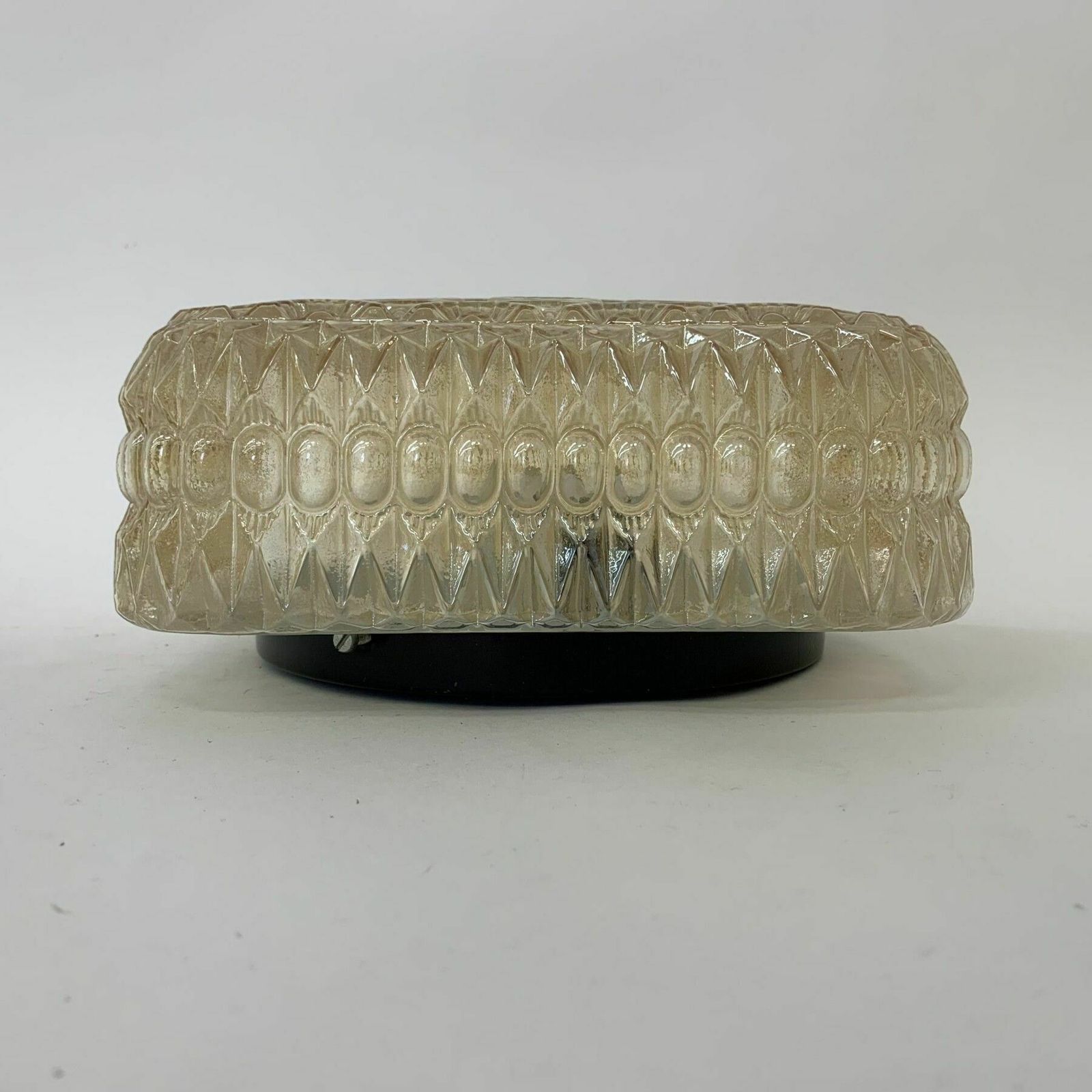 Mid Century Design Glazen Plafond  / Wandlamp, Jaren 1970 photo Verlichting