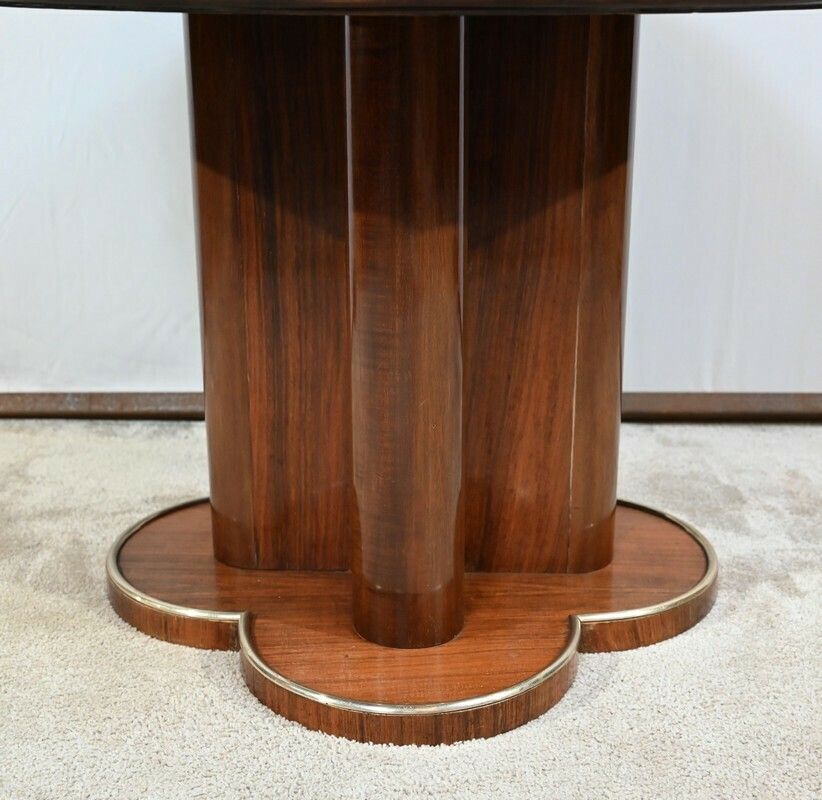 photo furniture Mahogany Pedestal Table, Attributed To J.Leleu, Art Deco – 1940