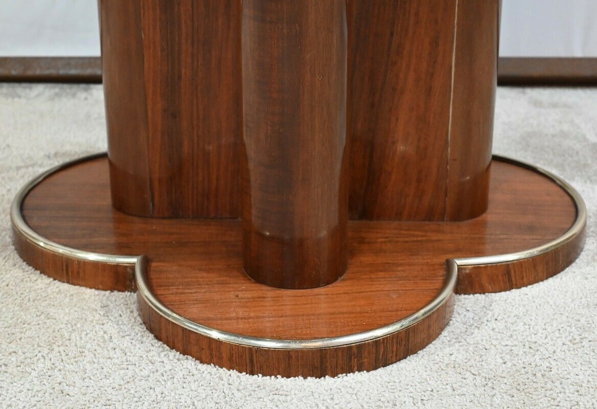photo for sale Mahogany Pedestal Table, Attributed To J.Leleu, Art Deco – 1940
