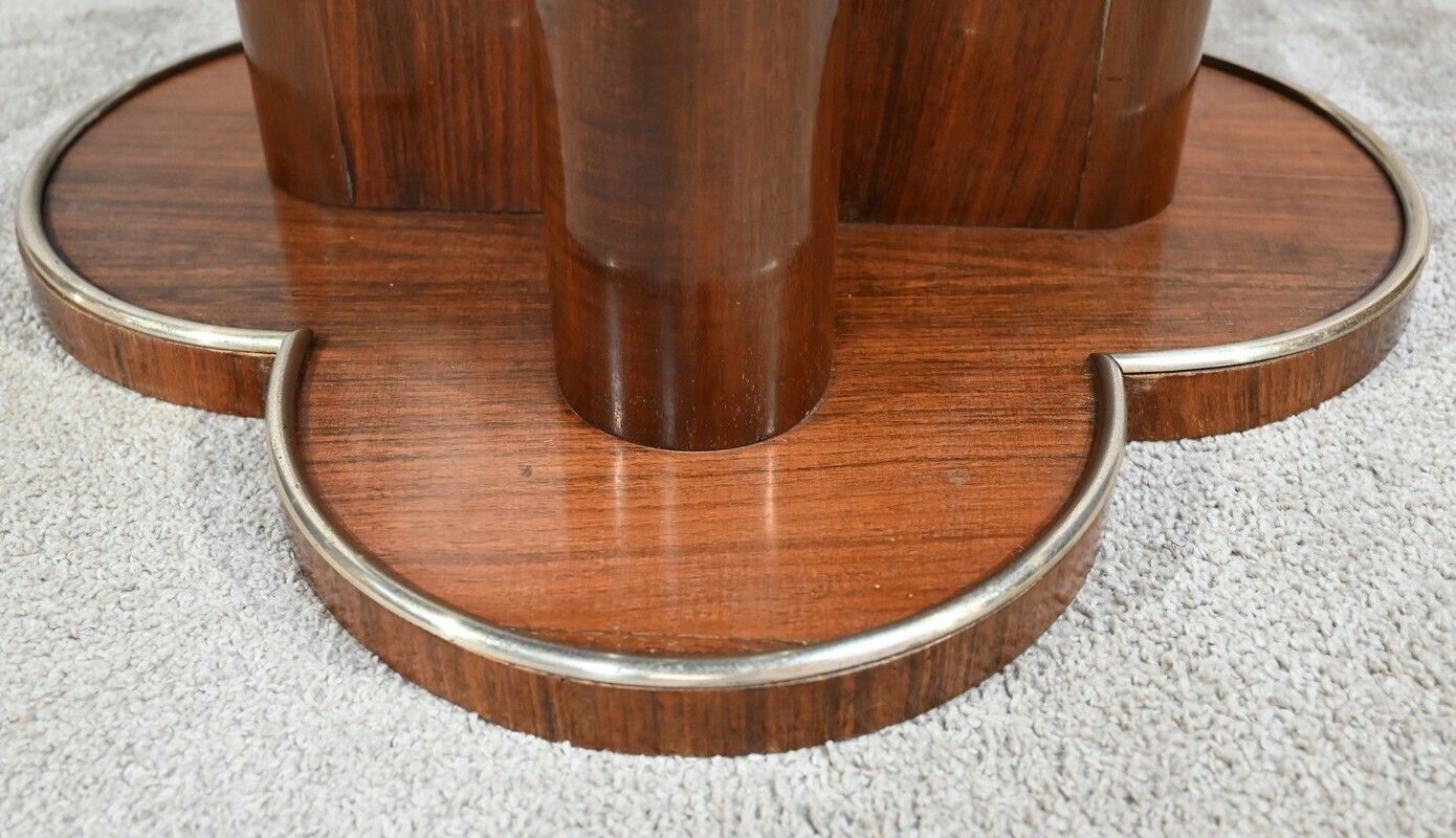 Furniture Mahogany Pedestal Table, Attributed To J.Leleu, Art Deco – 1940 photo