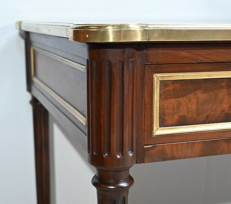 photo for sale Mahogany Bureau Plat, Louis XVI Style   1st Part Of The 19th Century