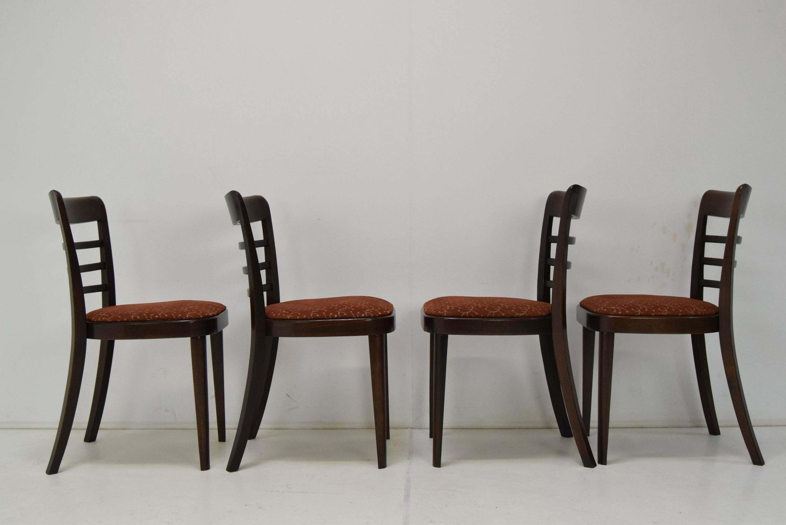 Set Of Four Midcentury Dining Chairs Ton, 1950's. photo vintage