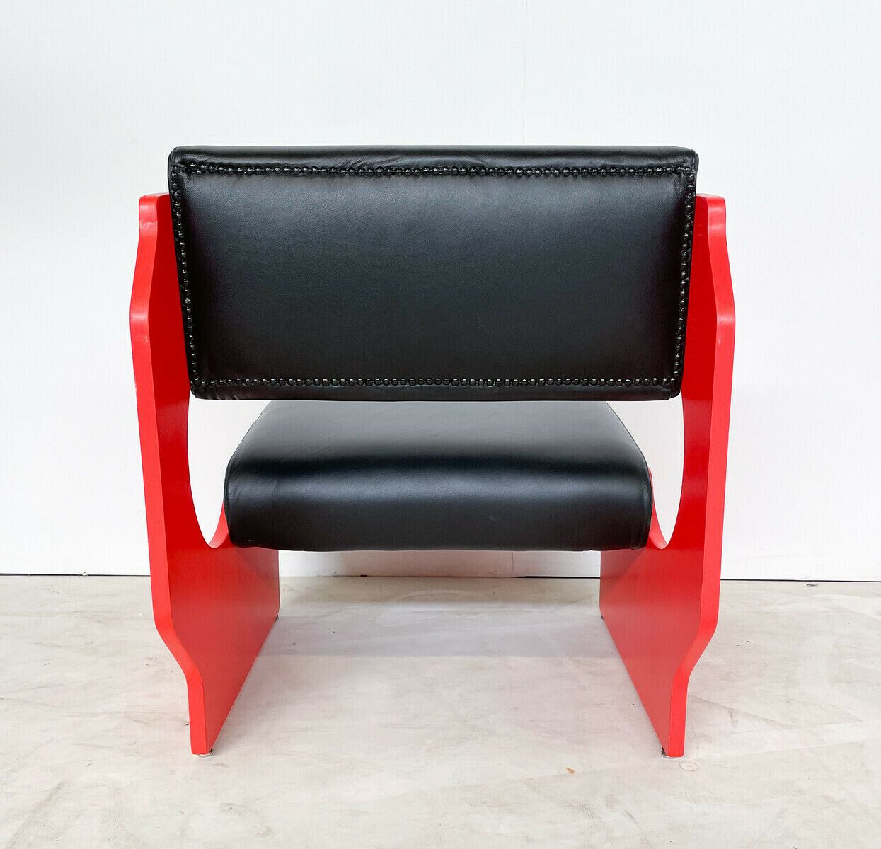 Pair Of Red Italian Mid Century Modern Armchairs photo vinterior