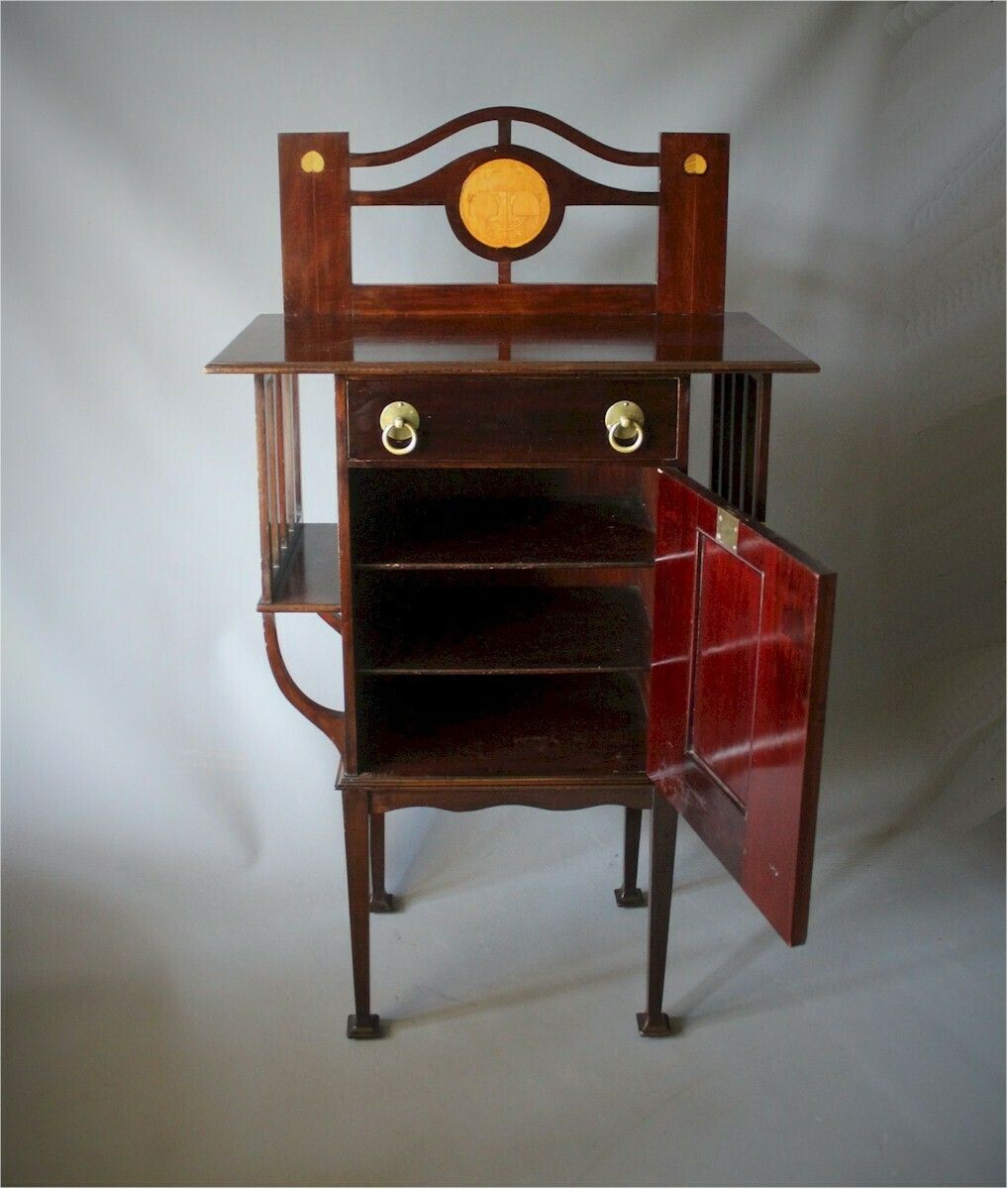 Art Nouveau Mahogany Small Standing Cabinet photo buy