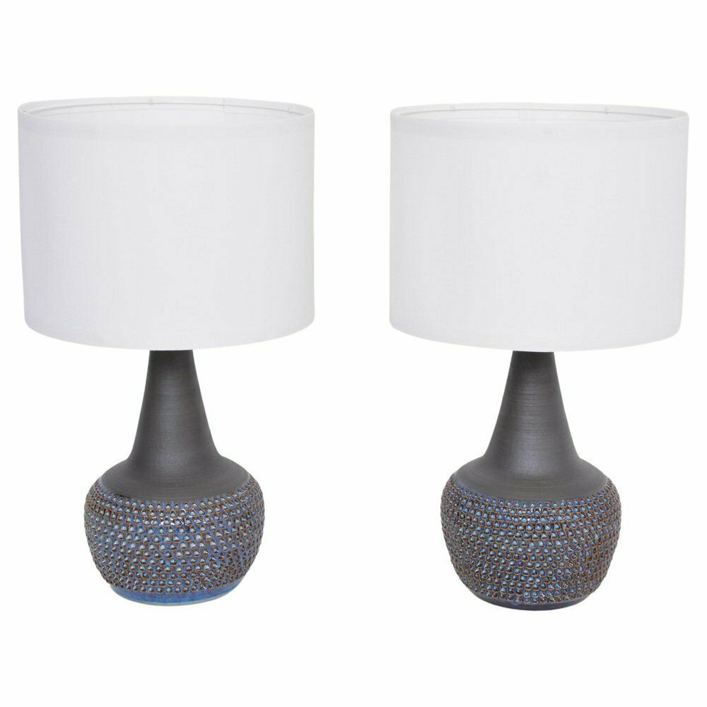 Mid Century Danish Ceramic Model 3048 Lamps By Einar Johansen For Soholm, 1960s, Set Of 2