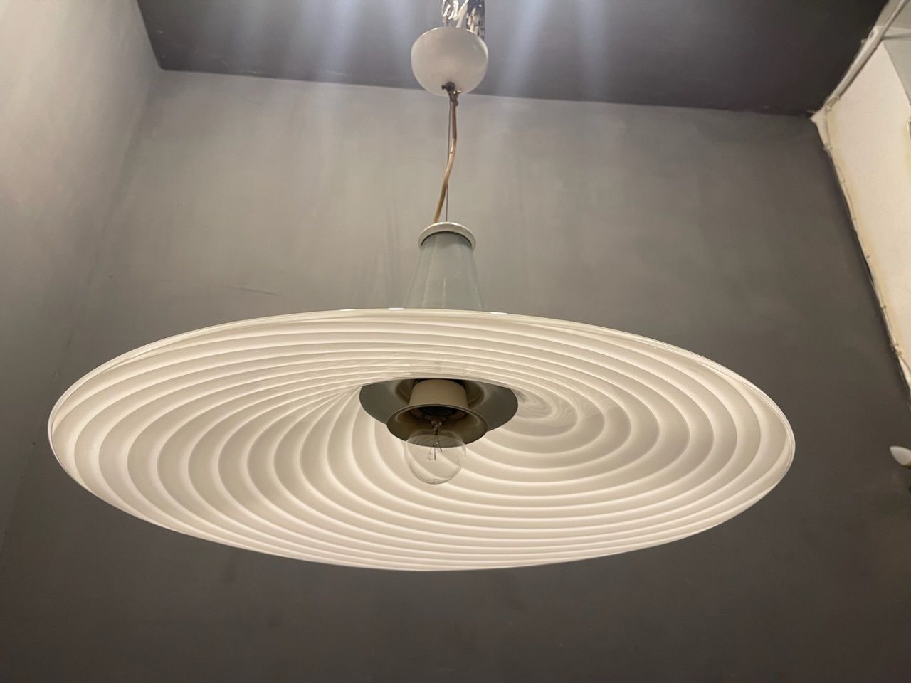Murano Glass Swirl Light Pendant By Venini photo buy