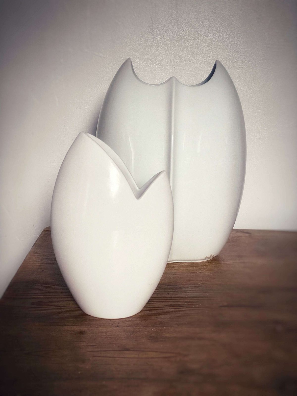 Elegant Lino Sabattini Vase For Rosenthal   Vintage Modernist Piece All White Decor photo vinterior