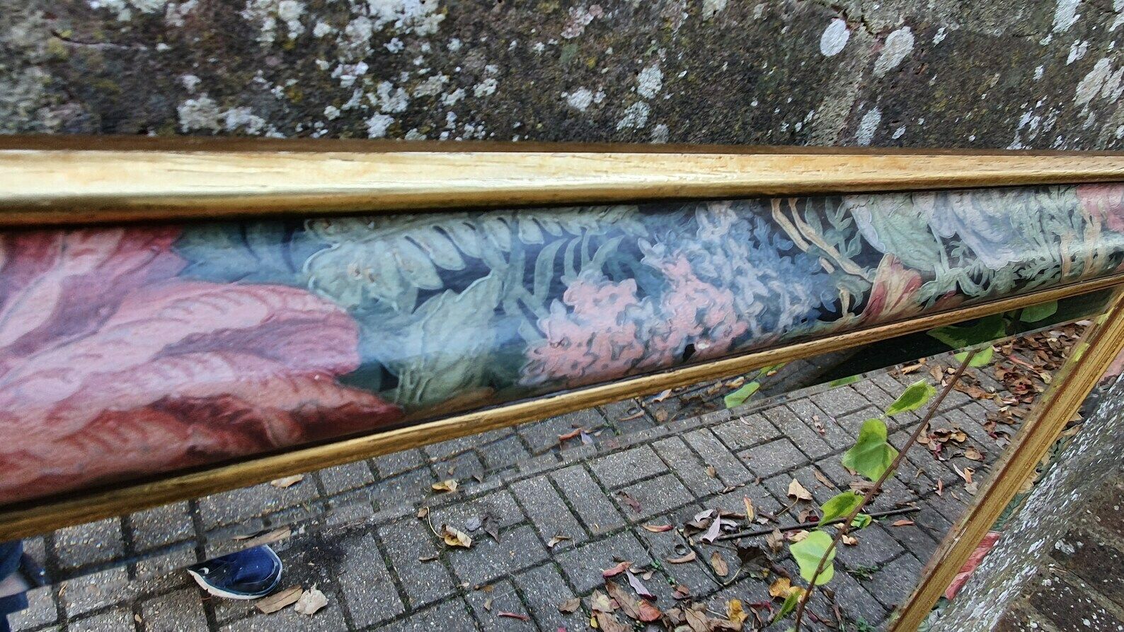Large Classic 80’s Chic Floral Flower Decorative Mirror Bevelled Glass photo Home Decor