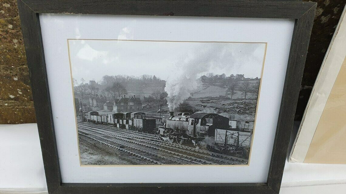6 Large Vintage Team Railway Engine Prints And 3 Smaller Framed Jack Hill Chris photo buy