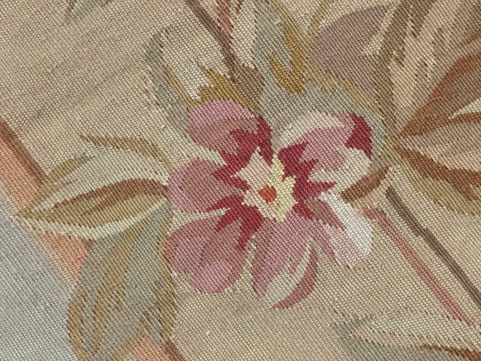 photo buy Handmade Carpet Blush Pink Blue Aubusson Rug, Extra Large Wool Tapestry Rug