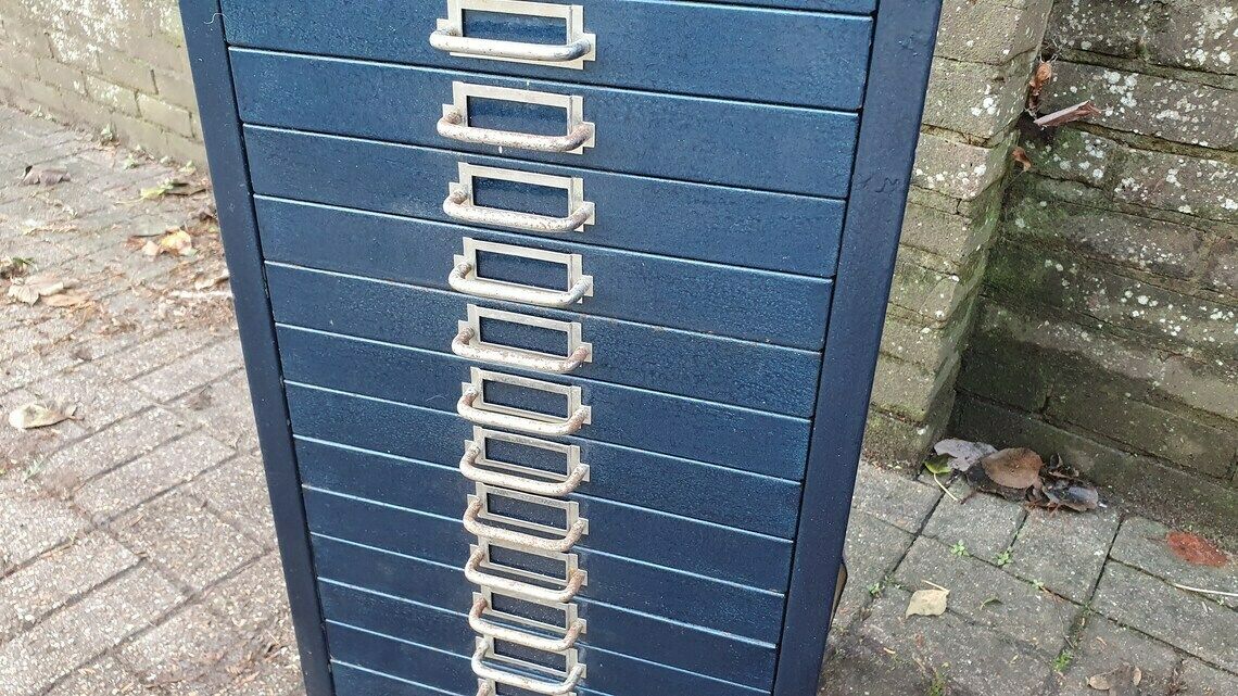 Vintage Retro Metal Collector Artisan Workshop Storage Drawers 1960's Organiser photo 475.0