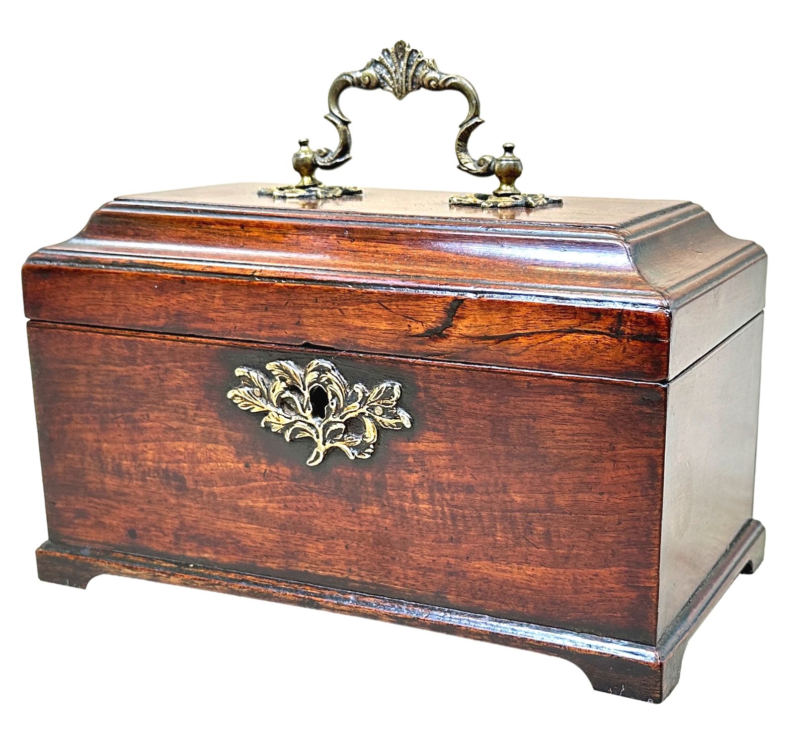 Georgian 18th Century Mahogany Tea Caddy (England, Circa 1760)
