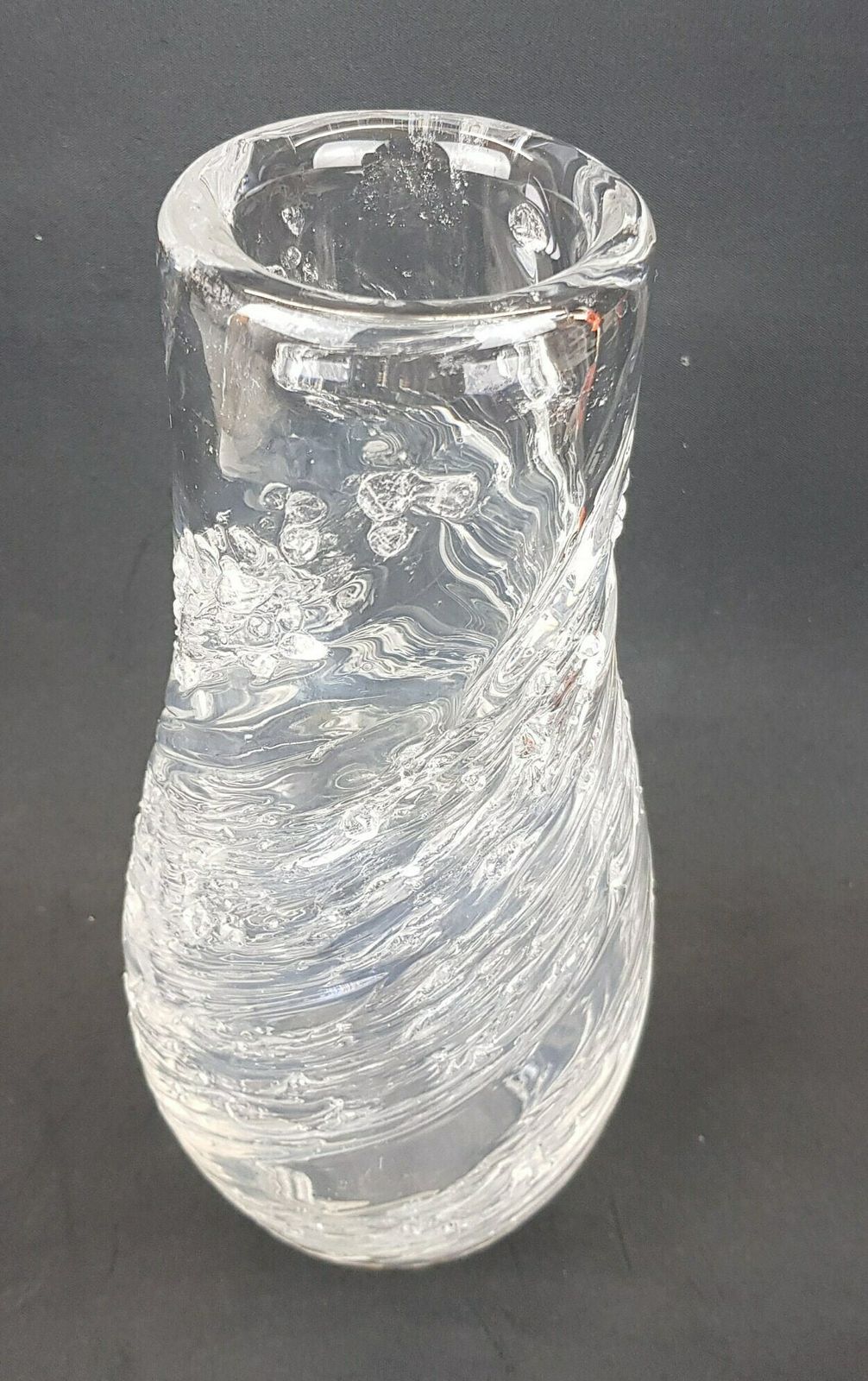 Vintage 1960s Maleras Glasbruk Swedisch Art Vase, Signed By Folke Walving photo for sale
