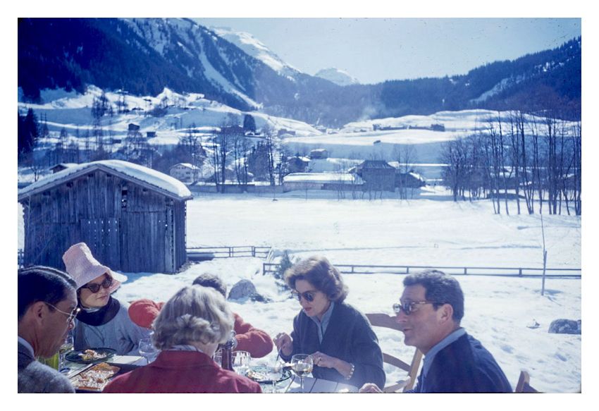 A Meal With A View By Toni Frissell Oversize Archival Pigment Print Framed In White photo furniture