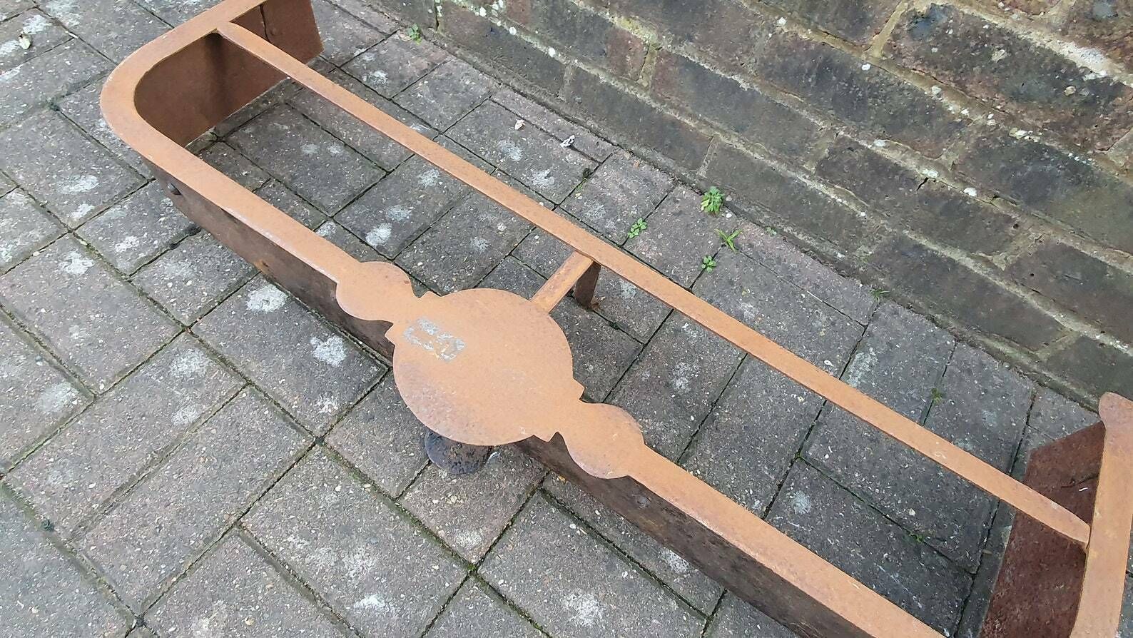 Late Victorian Vintage Metal Fender Fire Curb Fireplace Trivet photo Home Fixtures