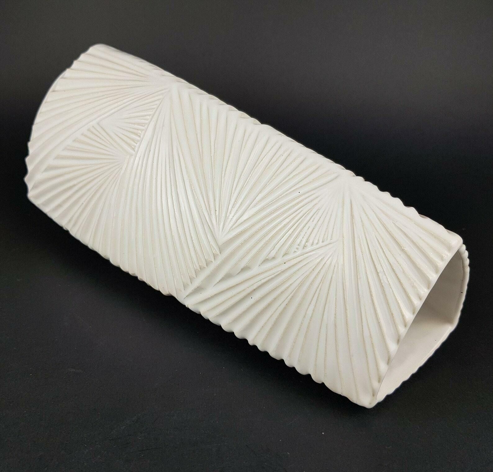 Vintage Ubelacker (ü Keramik) White Vase 1232 31 West German Pottery 1960s/70s photo for sale