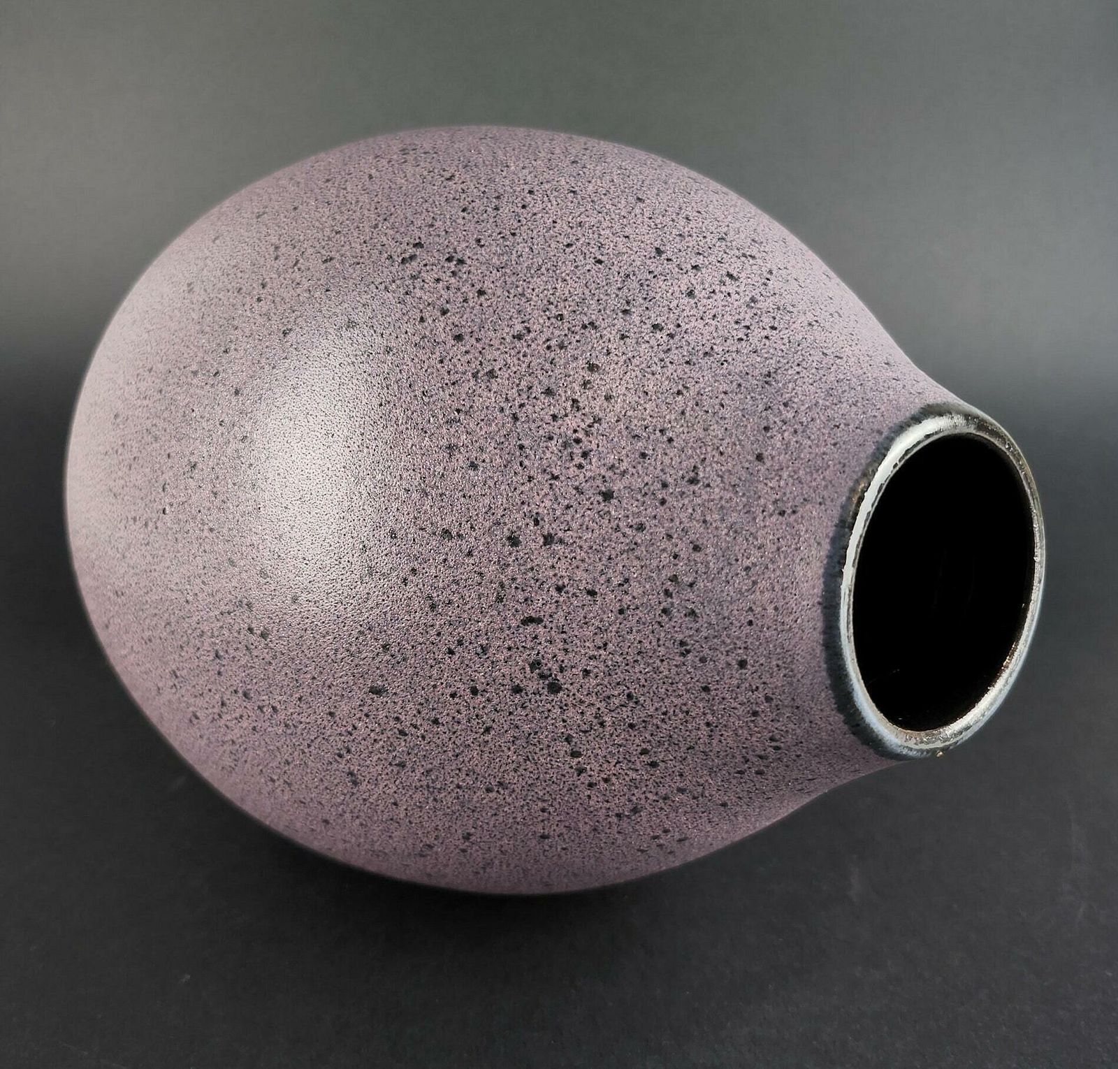 Vintage Gramann Romhild Topferei Speckled Pink Vase East German Studio Art Pottery 1960s photo for sale