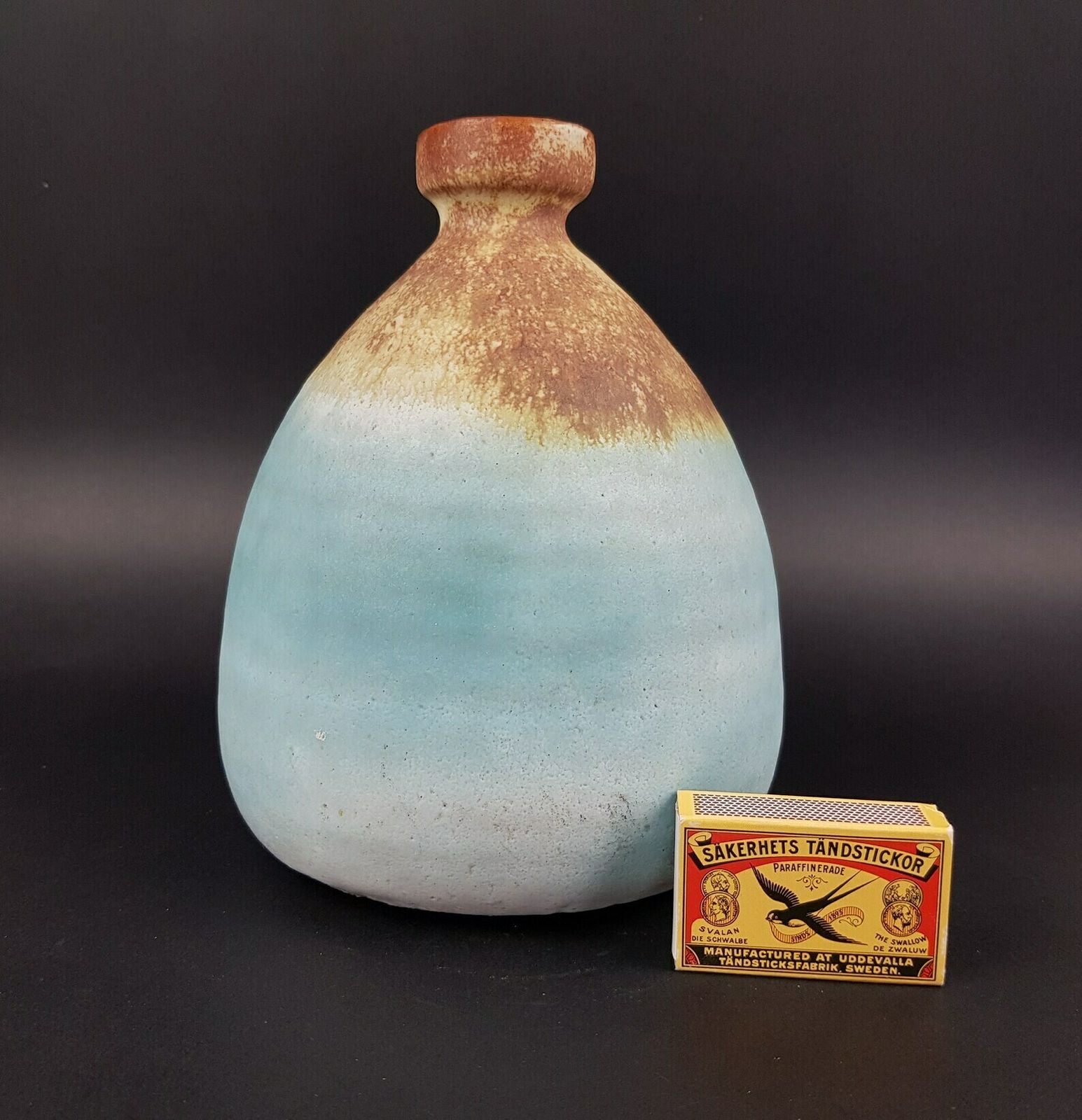 Vintage Elmer Kubicek Studio Art Pottery Stylish Vase West Germany 1960s photo furniture