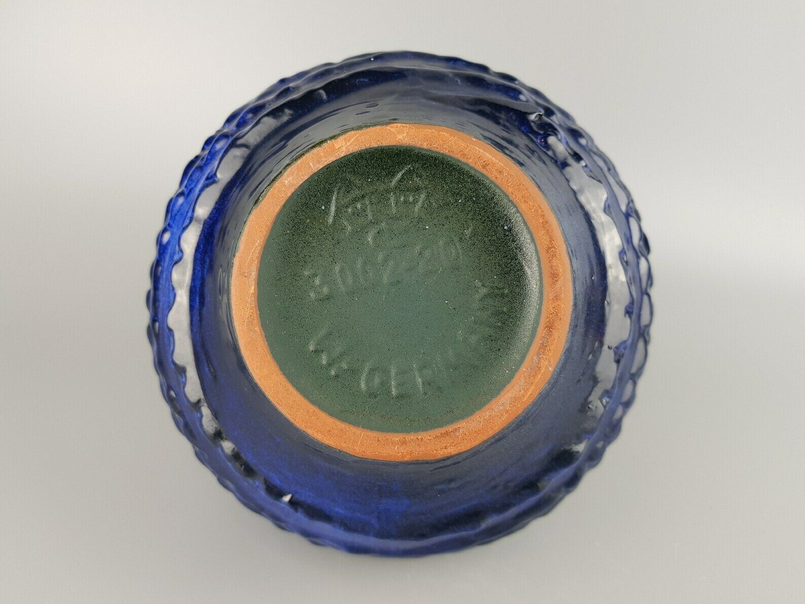 Vintage Carstens Tönnieshof Handled Blue Vase 3002 20 West German Pottery photo vinterior