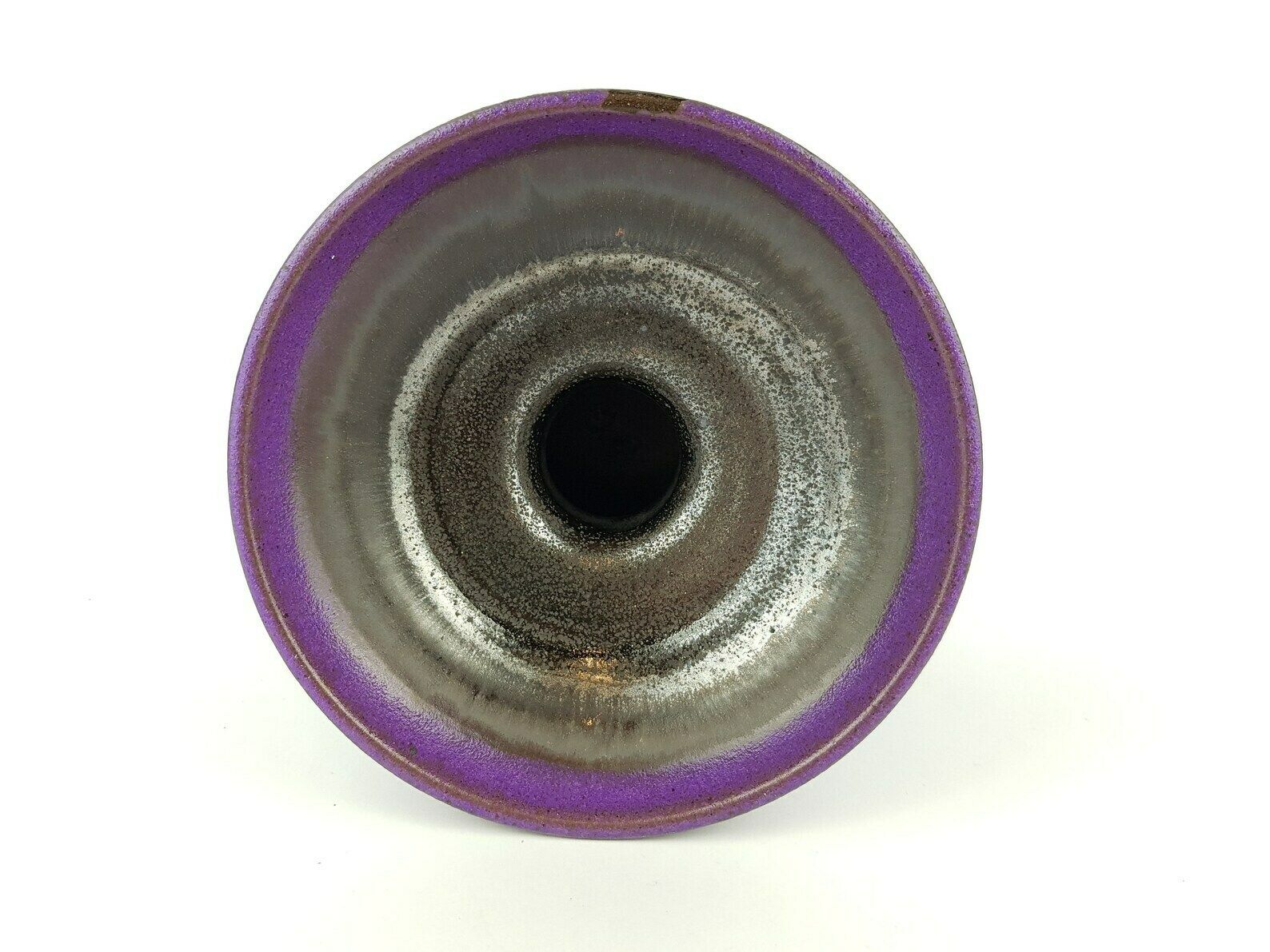 Vintage Danish Purple And Espresso Brown Candle Holder   Denmark Mid Century Modern 60s/70s photo for sale