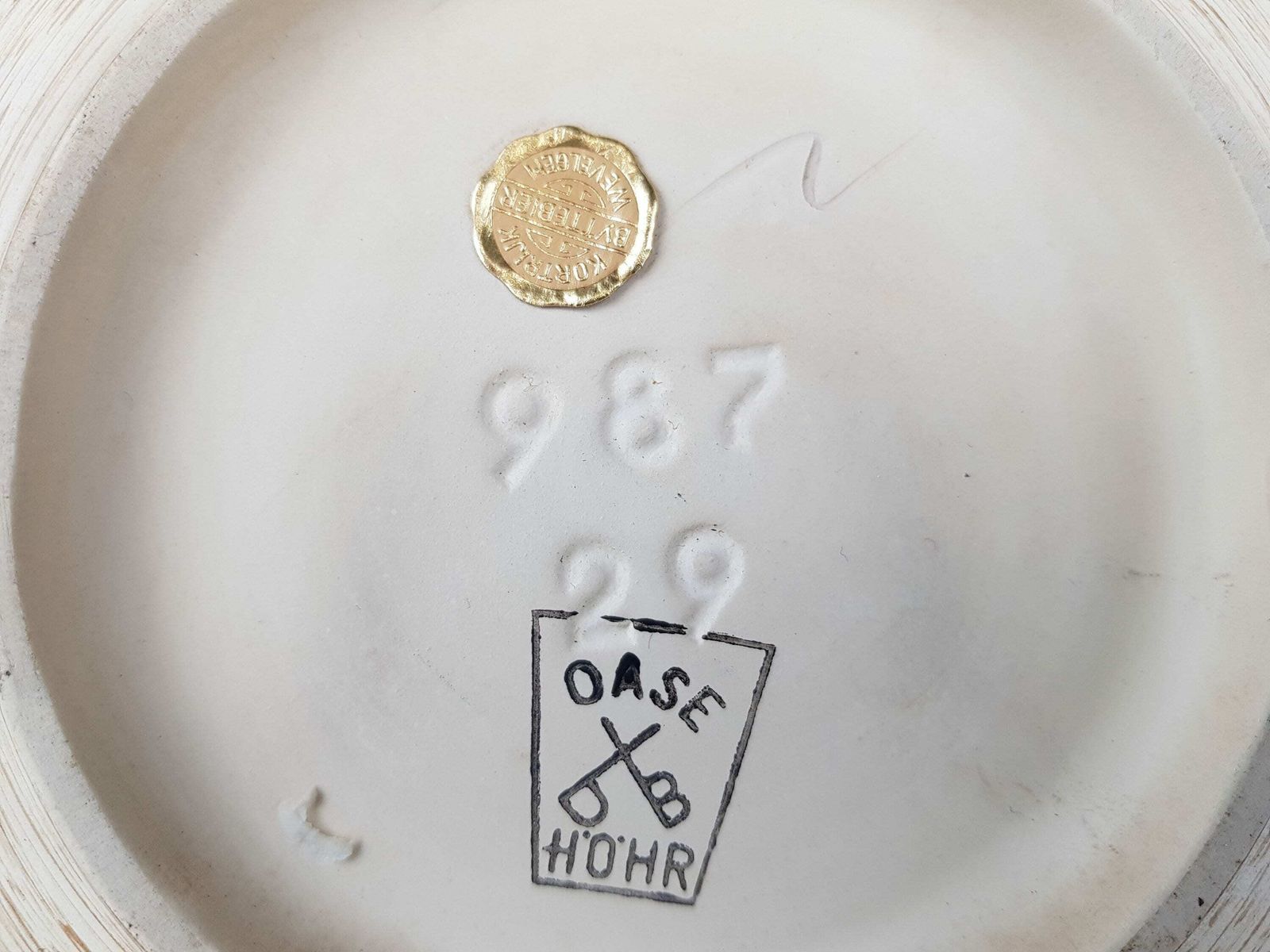Vintage Dumler Und Breiden Bowl 987/29 With Oase Decor West German Pottery 1960s Fat Lava Era photo Home Decor