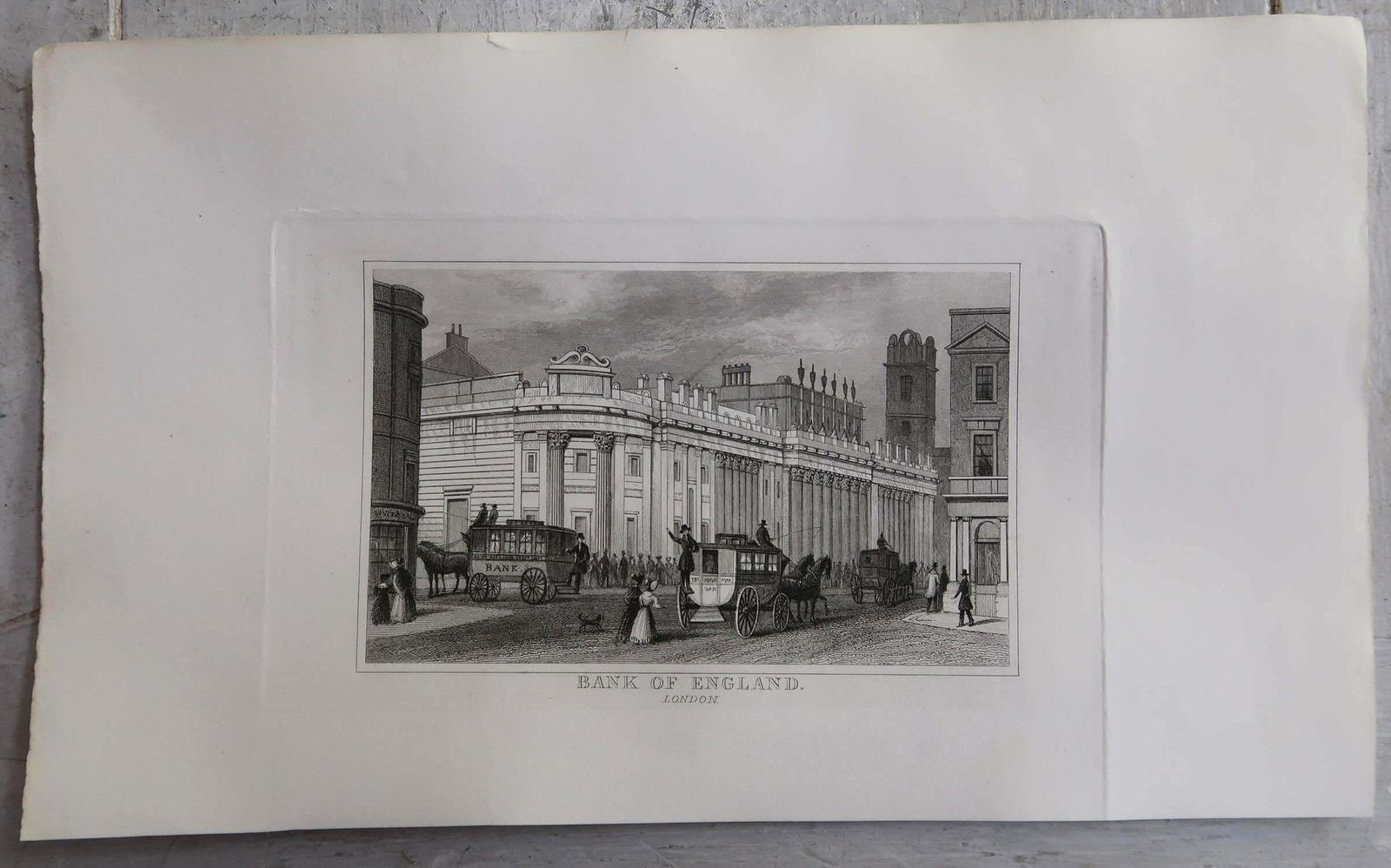 photo buy Set Of 15 Antique Architectural Prints, London Buildings, Circa 1840