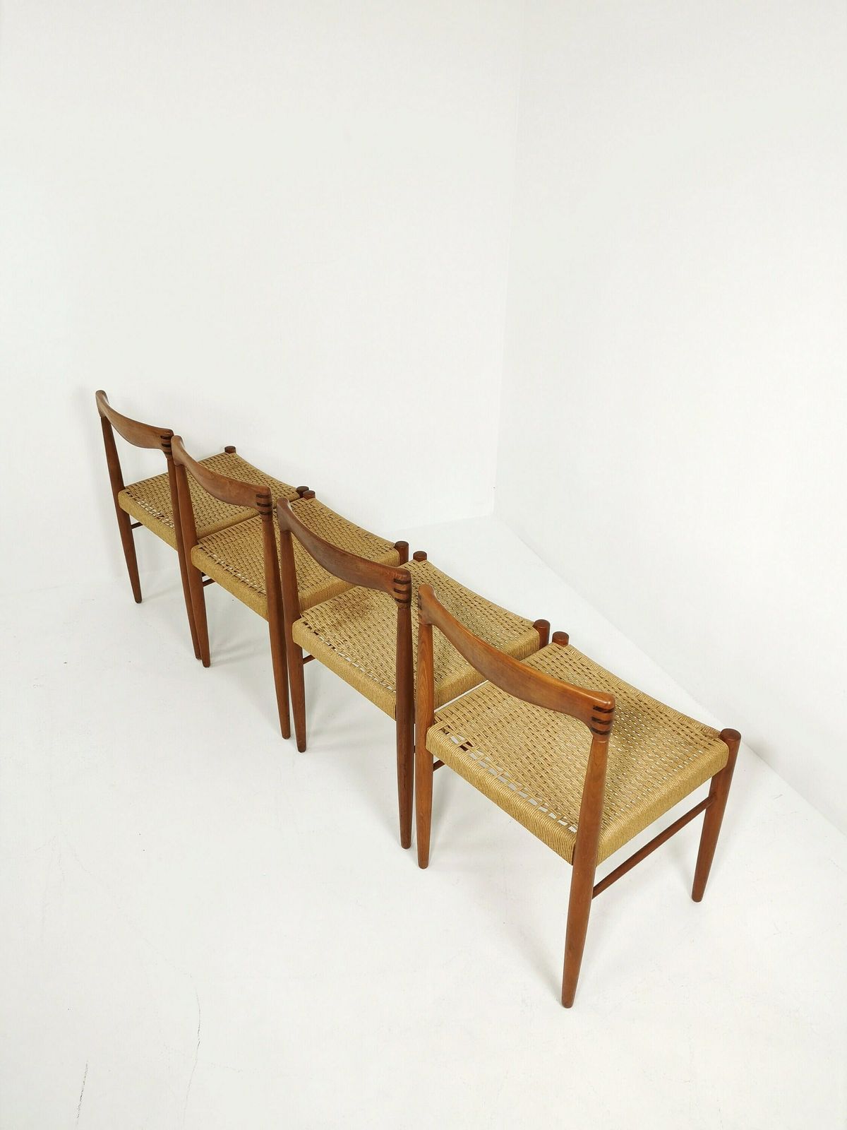 Danish Teak & Danish Cord Dining Chairs By H. W. Klein For Bramin, 1960s, Set Of 4 photo vinterior