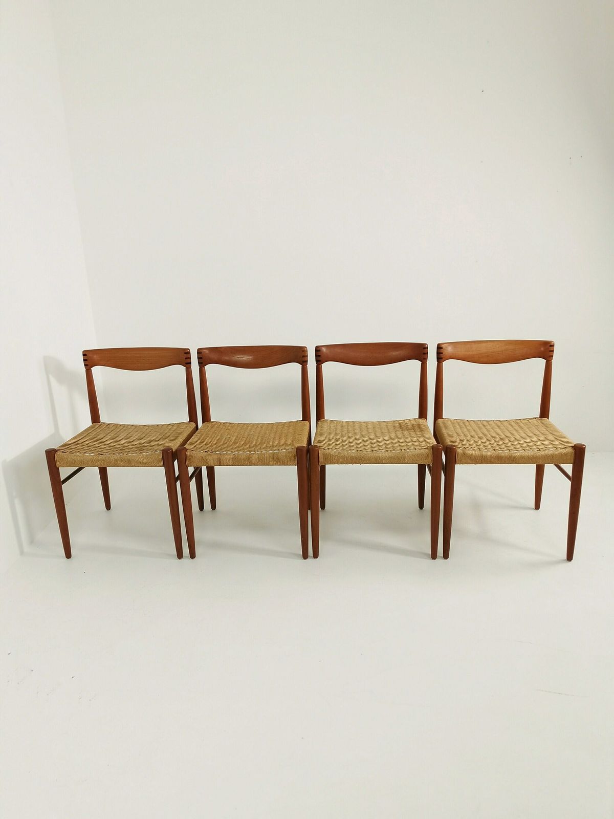 photo furniture Danish Teak & Danish Cord Dining Chairs By H. W. Klein For Bramin, 1960s, Set Of 4