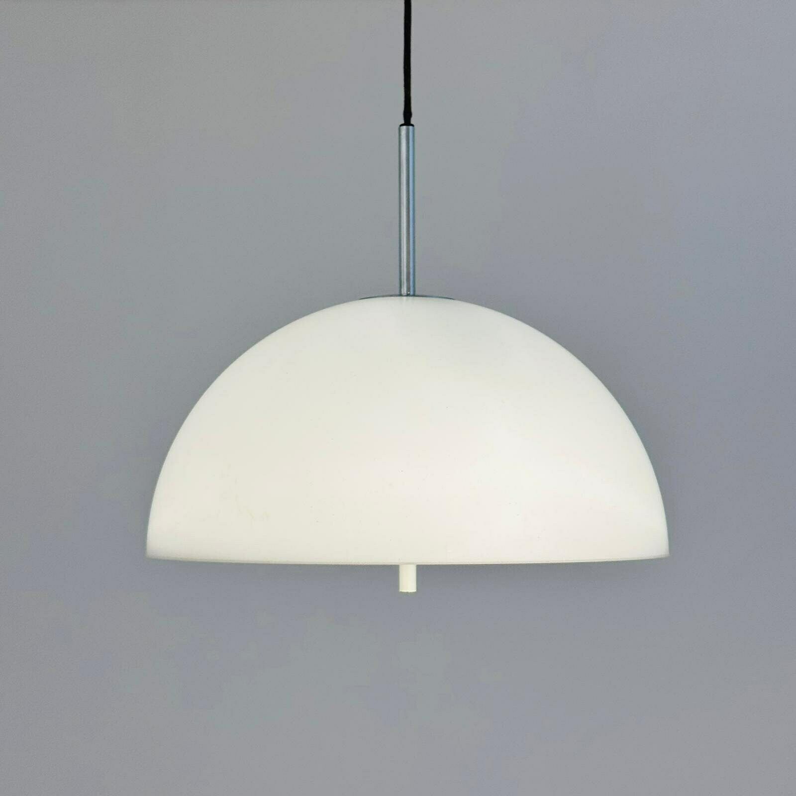 Space Age Dome Pendant White Lamp From The Well Known Manufacturer Staff Leuchten, Germany. photo vintage